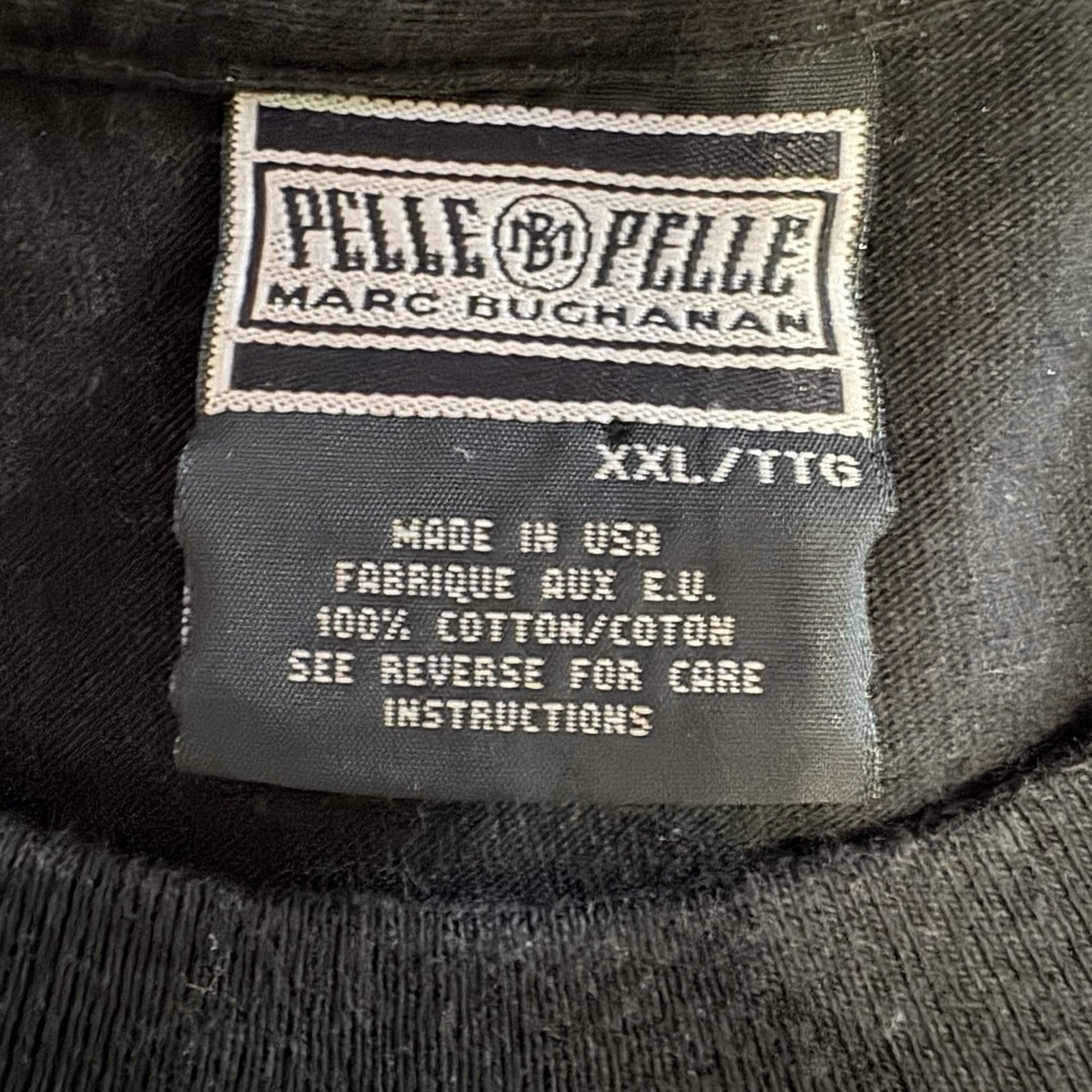 VTG 90s Pelle Pelle Marc Buchanan Made in USA Shirt XXL Expedition Sleeve‎ Print - Picture 3 of 9